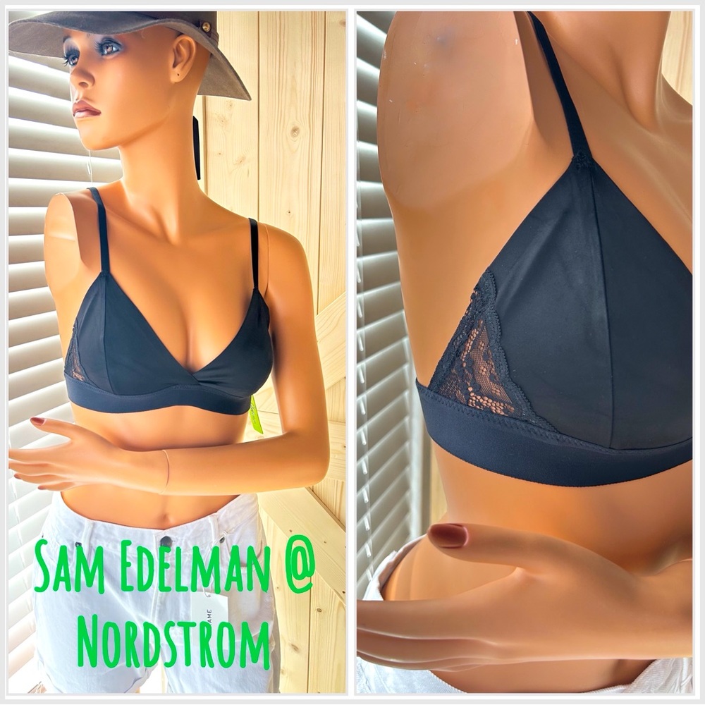 NEW SAM EDELMAN - Bonded Lace Bralette Bra with Adjustable over the shoulder $20